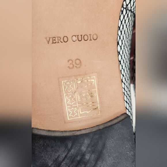 Halston Heritage Snake Leather Flats Size 8 - Picture 7 of 12